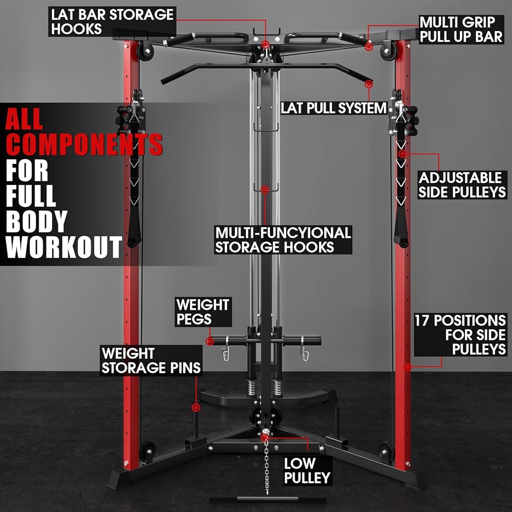 WORKOUT様 Amazon.com: syedee Cable Crossover Machine, Functional